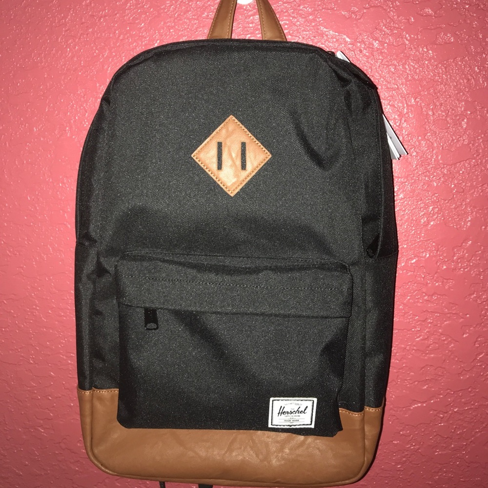 Unisex Black and Tan Herschel One Size Backpack